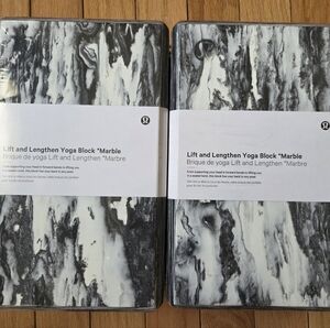 lululemon athletica Lift and Lengthen Yoga Block - Marble Black and White
